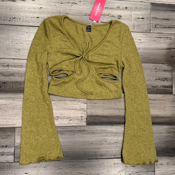 SHEIN Tops - SHEIN Olive Knit Top